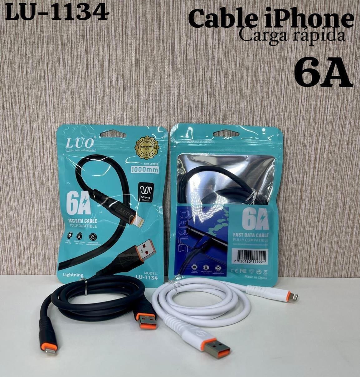 Cable iPhone LUO 1M LU-1134